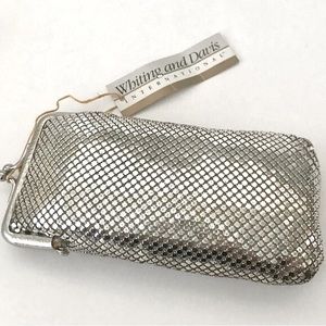 EyeGlass Case by Whiting & Davis Vintage Silver Metal Mesh (New unused)